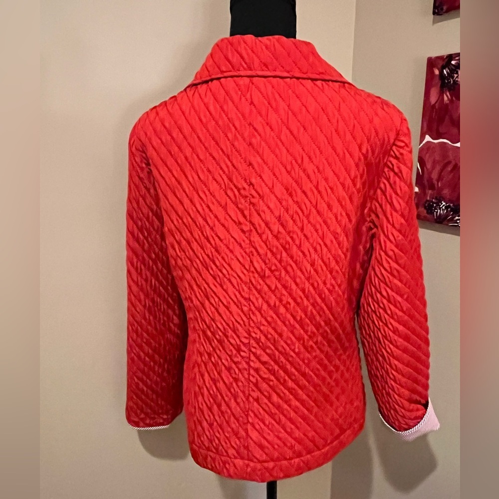 Pell & Co. Quacker Factory Red Thin Quilted Coat,… - image 2